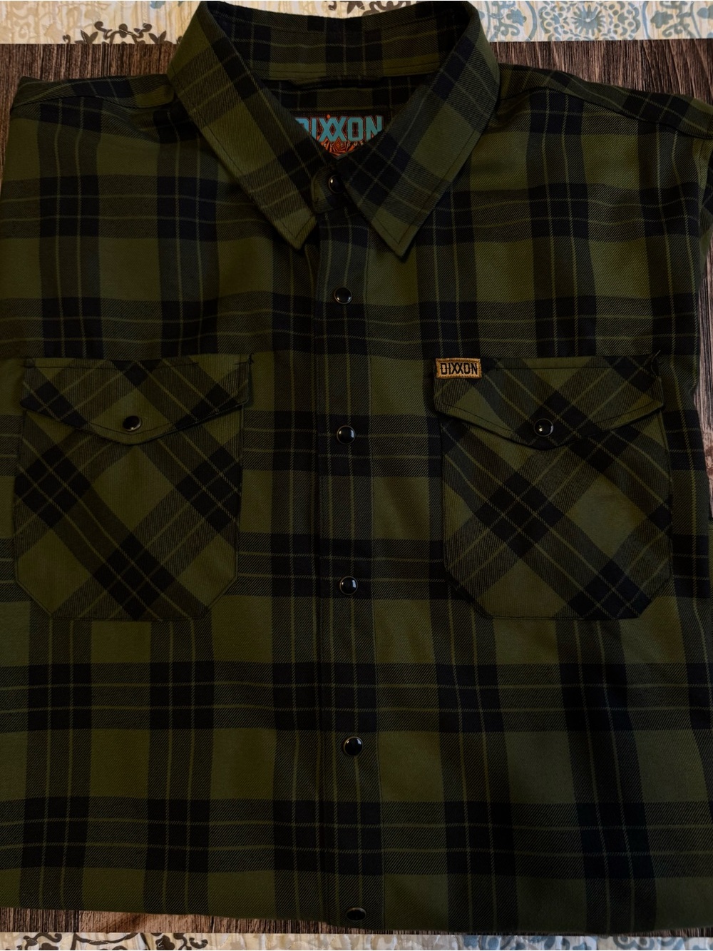 DIxxon Flannel Co "38 Special "LTD Edition Mens Long Sleeve  Green /blk Plaid 2X